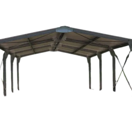 Abri bi-pente en kit - 6x15x3,35m