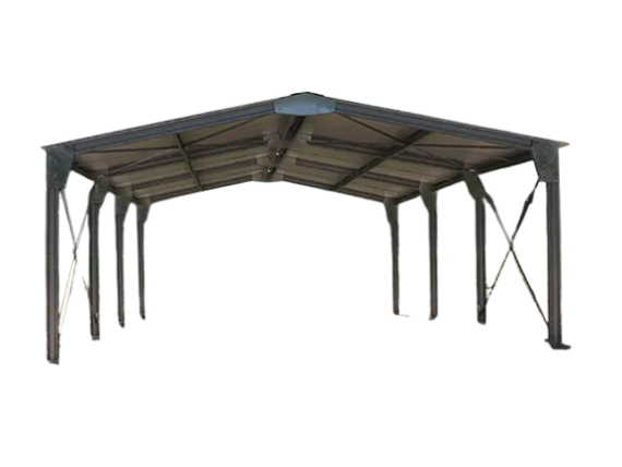 Abri bi-pente en kit - 6x15x3,35m