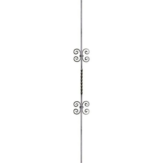 Pre-painted iron welding or screw bar, 90 cm